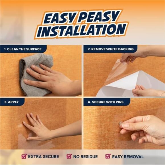 Furniture Protector,8Pack,HeavyDuty Anti-Scratch Cat Couch Protector,Transparent - Picture 3 of 7